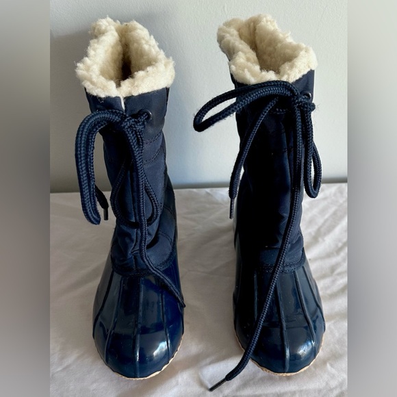 Kids Snow Boots Size 11 – Made in USA, Waterproof Shell, Faux Fur Lined, Navy - Picture 4 of 6